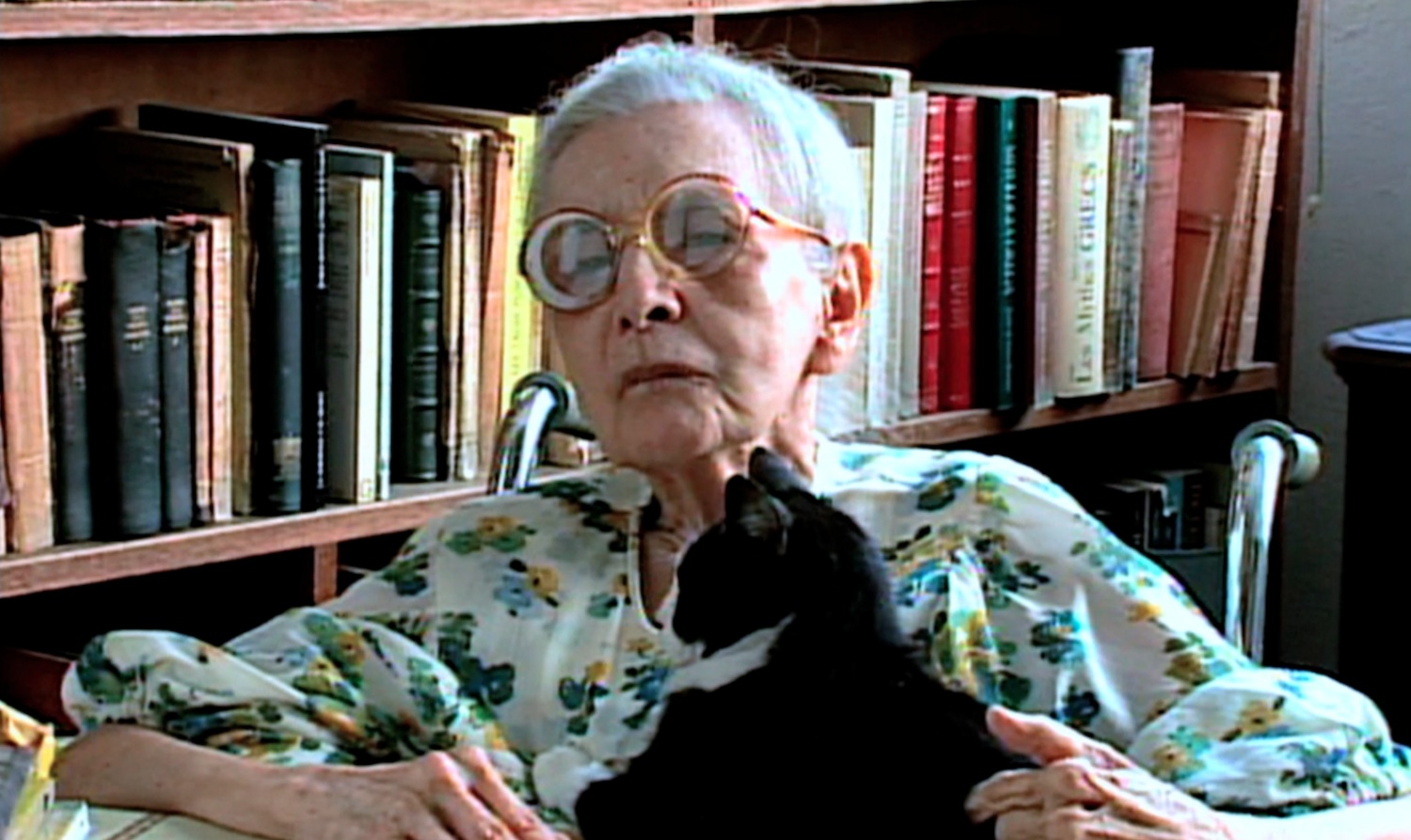 Nise da Silveira segurando um gato